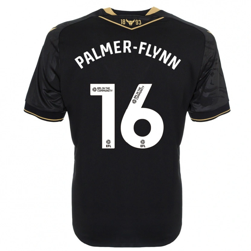 Danxen Kinder Callum Palmer-Flynn #16 Schwarz Gold Auswärtstrikot Trikot 2025/26 T-Shirt Österreich