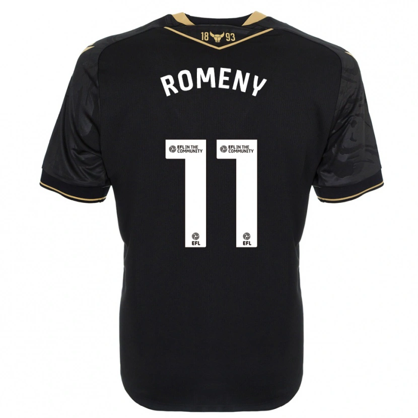 Danxen Kinder Ole Romeny #11 Schwarz Gold Auswärtstrikot Trikot 2025/26 T-Shirt Österreich