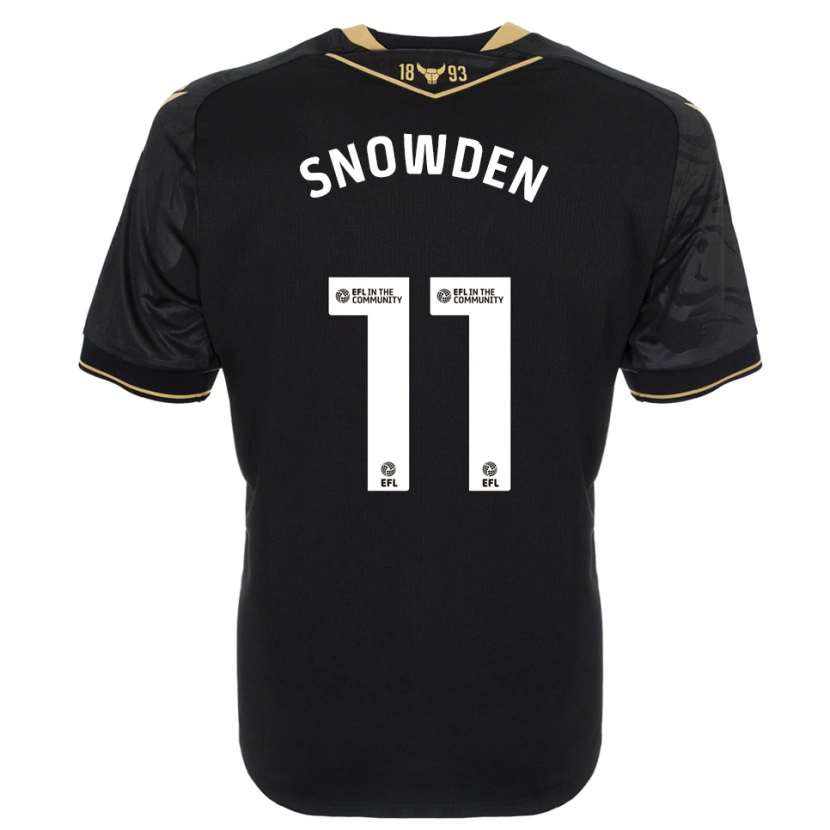 Danxen Kinder Leo Snowden #11 Schwarz Gold Auswärtstrikot Trikot 2025/26 T-Shirt Österreich