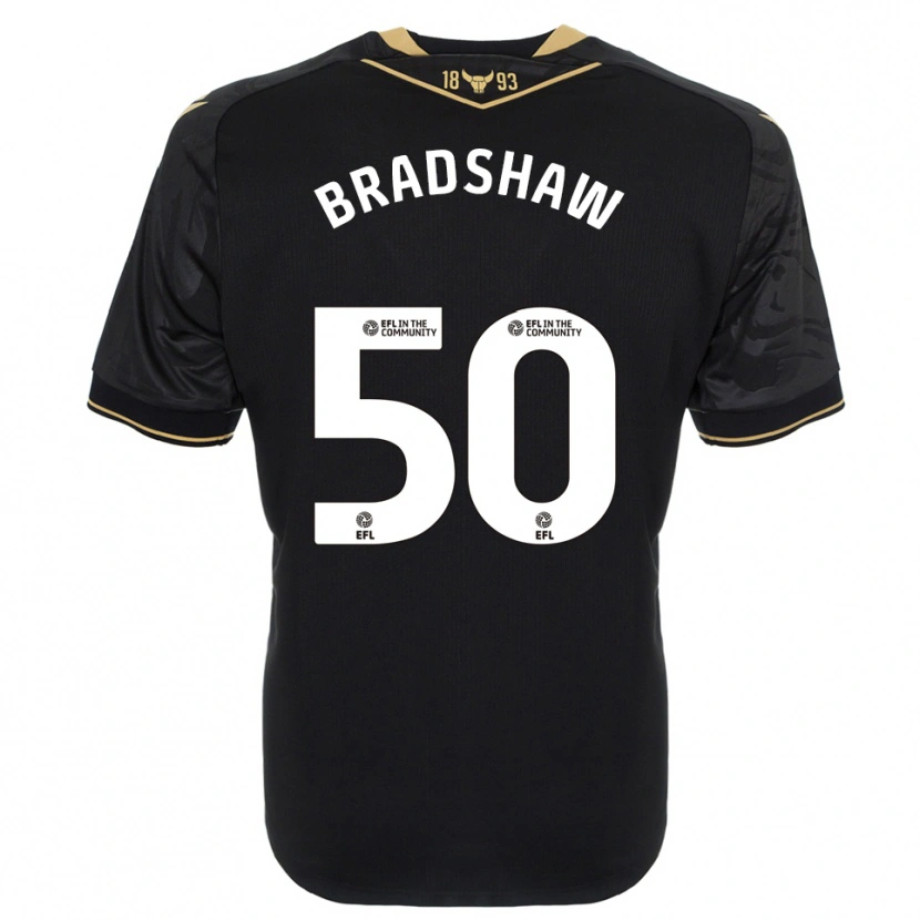 Danxen Kinder Tom Bradshaw #50 Schwarz Gold Auswärtstrikot Trikot 2025/26 T-Shirt Österreich
