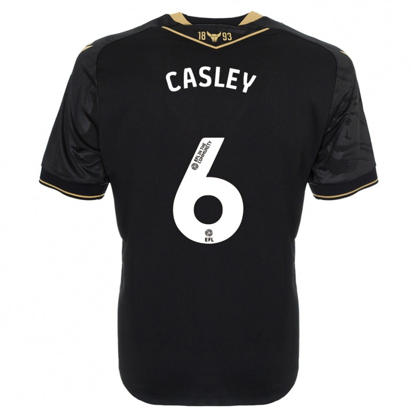 Danxen Kinder Riva Casley #6 Schwarz Gold Auswärtstrikot Trikot 2025/26 T-Shirt Österreich