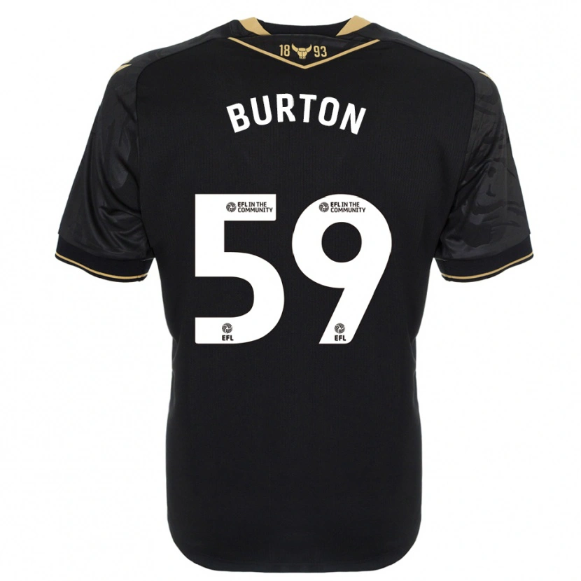 Danxen Kinder Kasway Burton #59 Schwarz Gold Auswärtstrikot Trikot 2025/26 T-Shirt Österreich