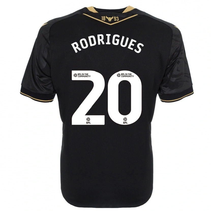 Danxen Kinder Rúben Rodrigues #20 Schwarz Gold Auswärtstrikot Trikot 2025/26 T-Shirt Österreich