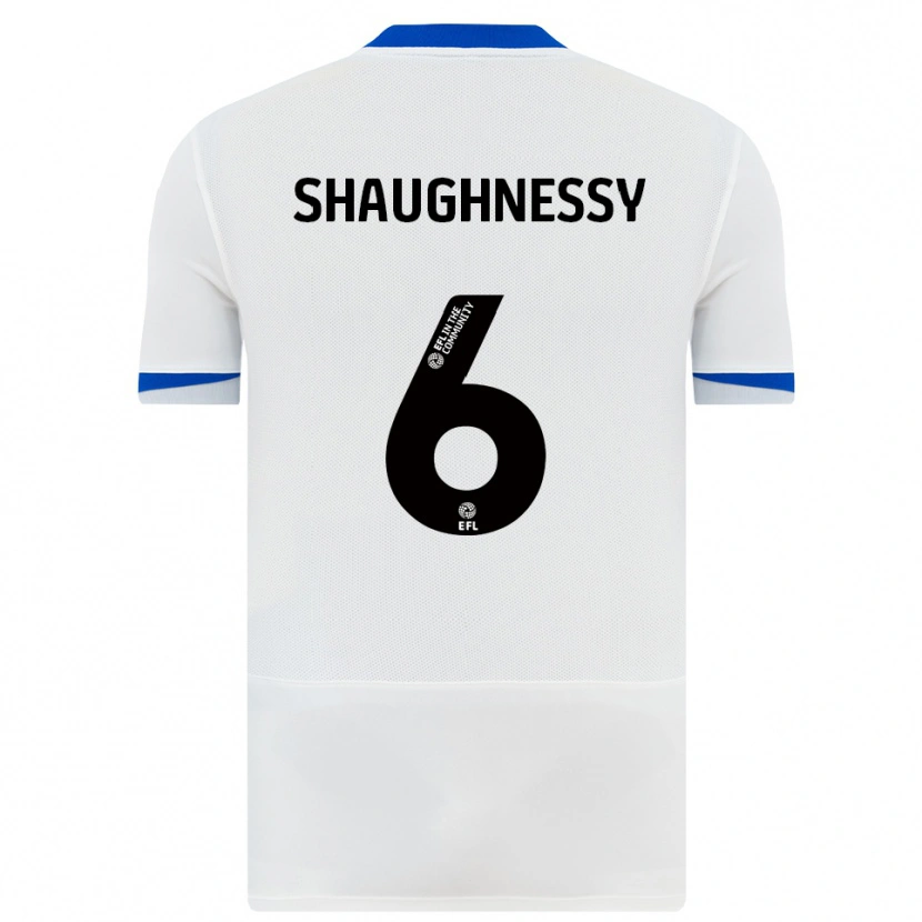 Danxen Kinder Conor Shaughnessy #6 Weiß Schwarz Auswärtstrikot Trikot 2025/26 T-Shirt Österreich