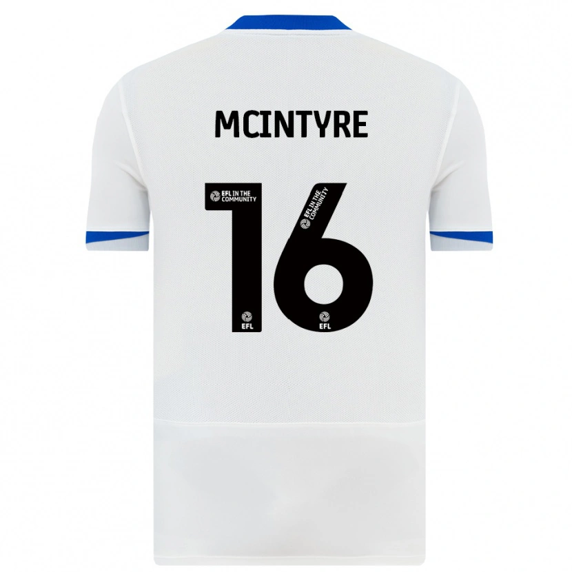 Danxen Kinder Tom Mcintyre #16 Weiß Schwarz Auswärtstrikot Trikot 2025/26 T-Shirt Österreich