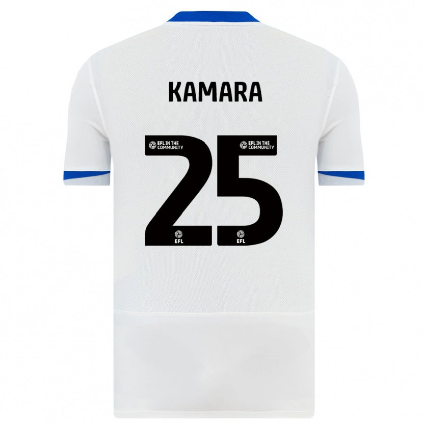 Danxen Kinder Abdoulaye Kamara #25 Weiß Schwarz Auswärtstrikot Trikot 2025/26 T-Shirt Österreich