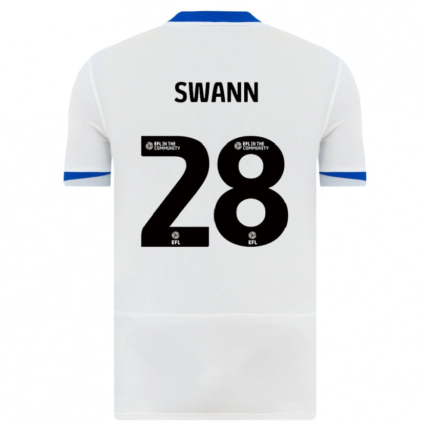 Danxen Kinder Reuben Swann #28 Weiß Schwarz Auswärtstrikot Trikot 2025/26 T-Shirt Österreich