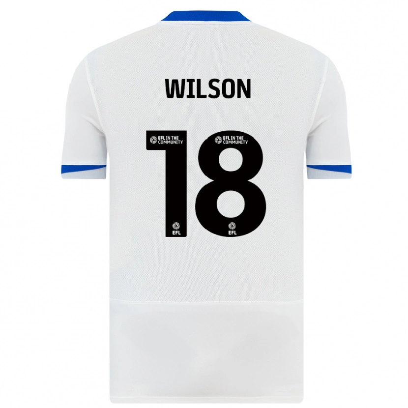 Danxen Kinder George Wilson #18 Weiß Schwarz Auswärtstrikot Trikot 2025/26 T-Shirt Österreich