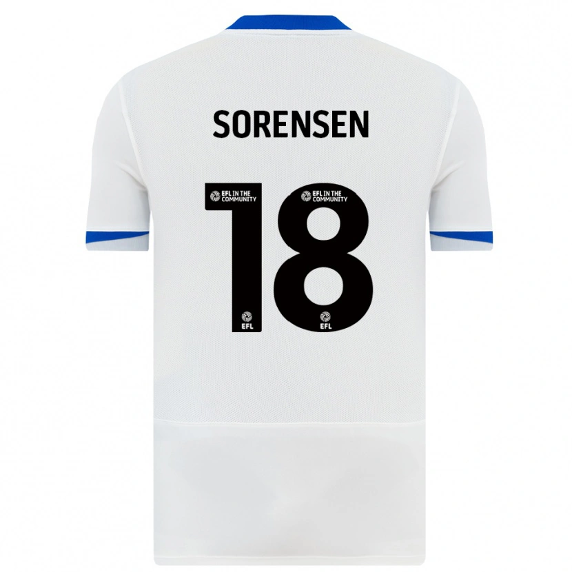 Danxen Kinder Elias Sørensen #18 Weiß Schwarz Auswärtstrikot Trikot 2025/26 T-Shirt Österreich