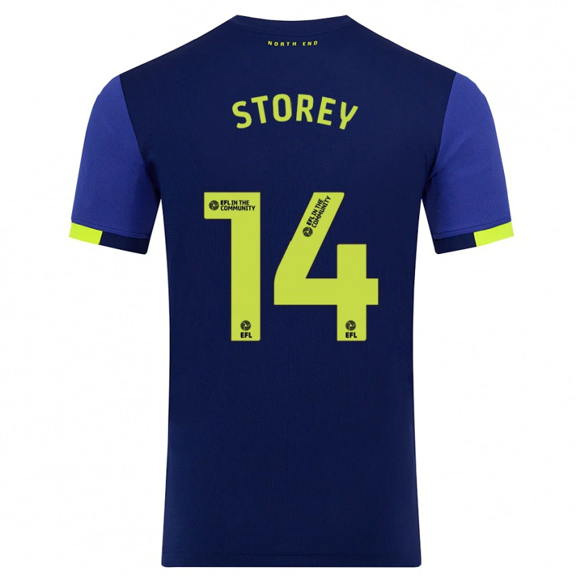 Danxen Kinder Jordan Storey #14 Marine Gelb Auswärtstrikot Trikot 2025/26 T-Shirt Österreich