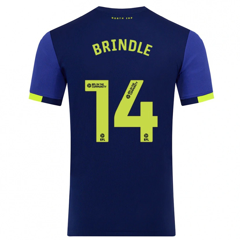 Danxen Kinder Jonny Brindle #14 Marine Gelb Auswärtstrikot Trikot 2025/26 T-Shirt Österreich