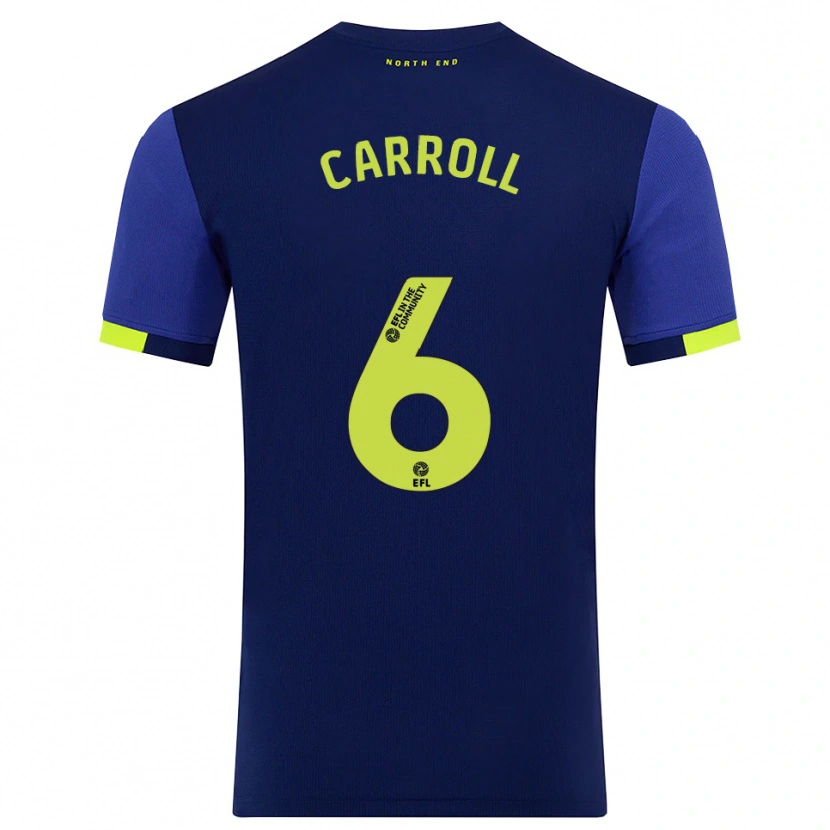 Danxen Kinder Jenna Carroll #6 Marine Gelb Auswärtstrikot Trikot 2025/26 T-Shirt Österreich