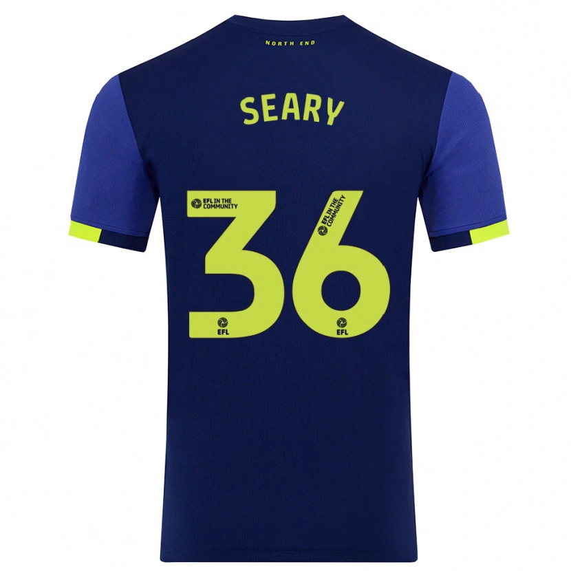 Danxen Kinder Josh Seary #36 Marine Gelb Auswärtstrikot Trikot 2025/26 T-Shirt Österreich