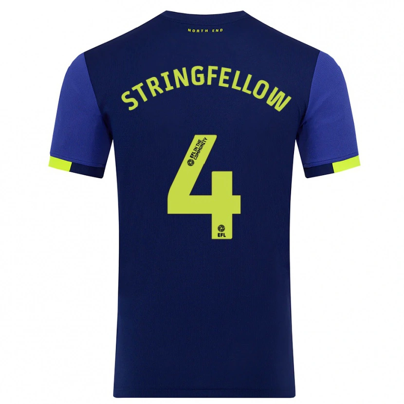 Danxen Kinder Harry Stringfellow #4 Marine Gelb Auswärtstrikot Trikot 2025/26 T-Shirt Österreich