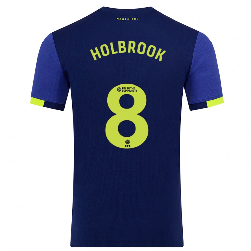 Danxen Kinder Jess Holbrook #8 Marine Gelb Auswärtstrikot Trikot 2025/26 T-Shirt Österreich