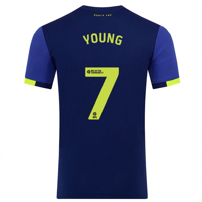 Danxen Kinder Danielle Young #7 Marine Gelb Auswärtstrikot Trikot 2025/26 T-Shirt Österreich