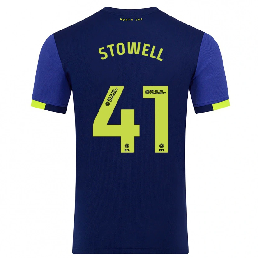 Danxen Kinder Li-Bau Stowell #41 Marine Gelb Auswärtstrikot Trikot 2025/26 T-Shirt Österreich