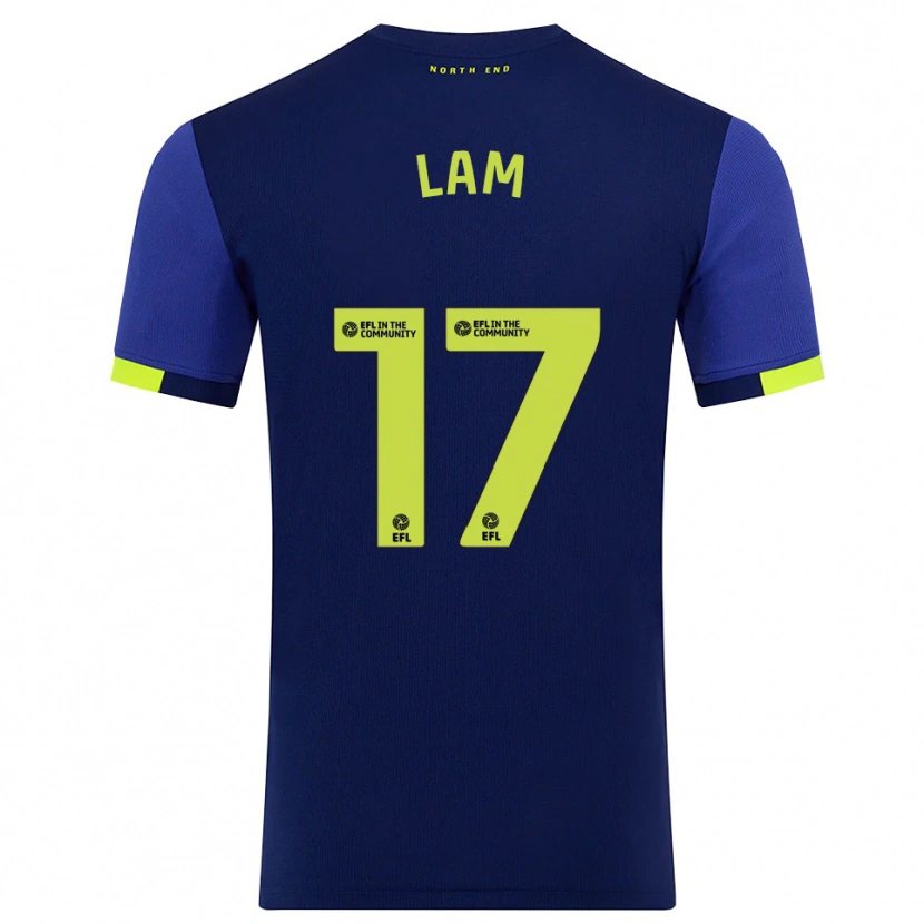 Danxen Kinder Isaac Lam #17 Marine Gelb Auswärtstrikot Trikot 2025/26 T-Shirt Österreich