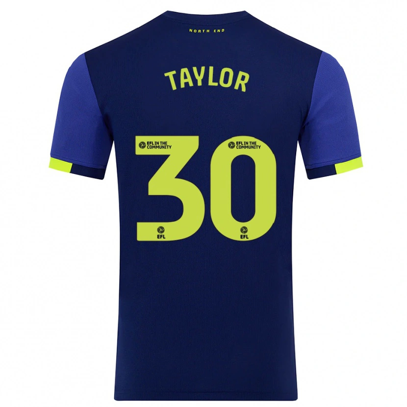 Danxen Kinder Kian Taylor #30 Marine Gelb Auswärtstrikot Trikot 2025/26 T-Shirt Österreich