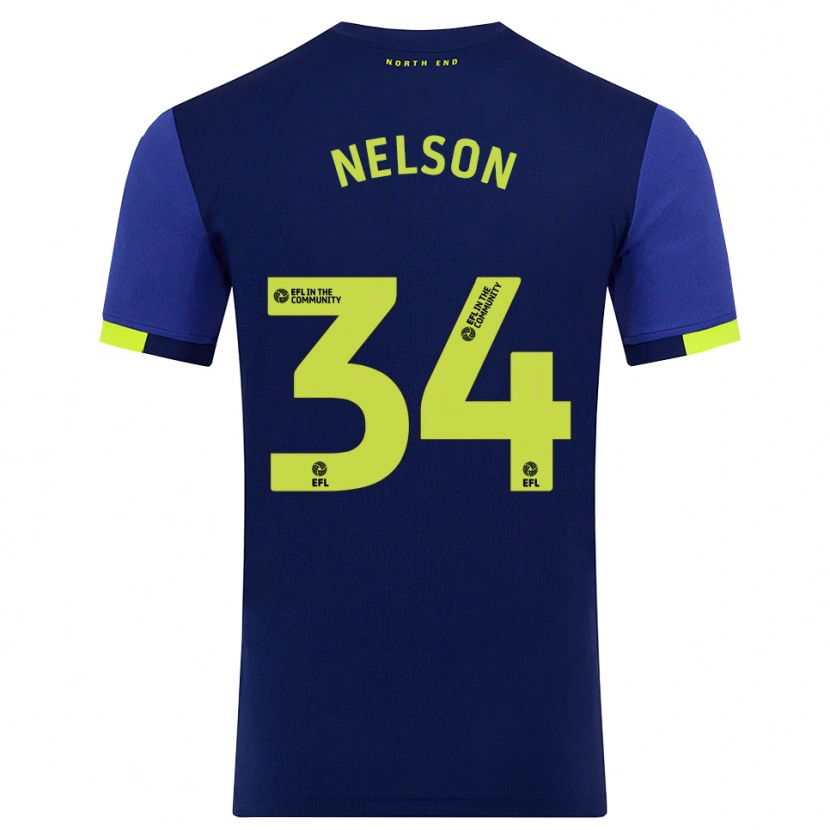 Danxen Kinder Kitt Nelson #34 Marine Gelb Auswärtstrikot Trikot 2025/26 T-Shirt Österreich