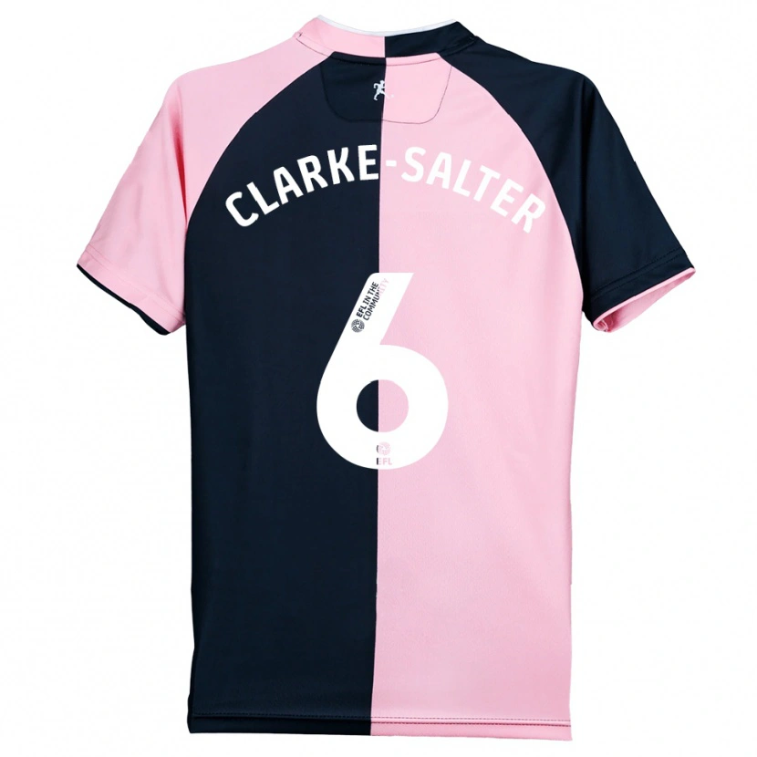 Danxen Kinder Jake Clarke-Salter #6 Pink Schwarz Auswärtstrikot Trikot 2025/26 T-Shirt Österreich