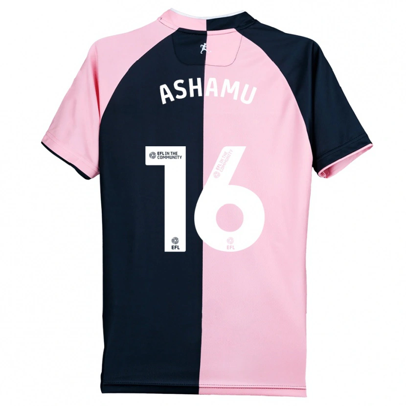 Danxen Kinder Robin Ashamu #16 Pink Schwarz Auswärtstrikot Trikot 2025/26 T-Shirt Österreich