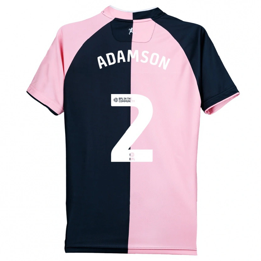 Danxen Kinder Kealey Adamson #2 Pink Schwarz Auswärtstrikot Trikot 2025/26 T-Shirt Österreich