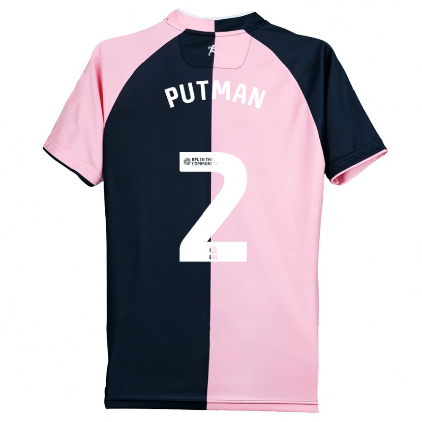 Danxen Kinder Jaiden Putman #2 Pink Schwarz Auswärtstrikot Trikot 2025/26 T-Shirt Österreich