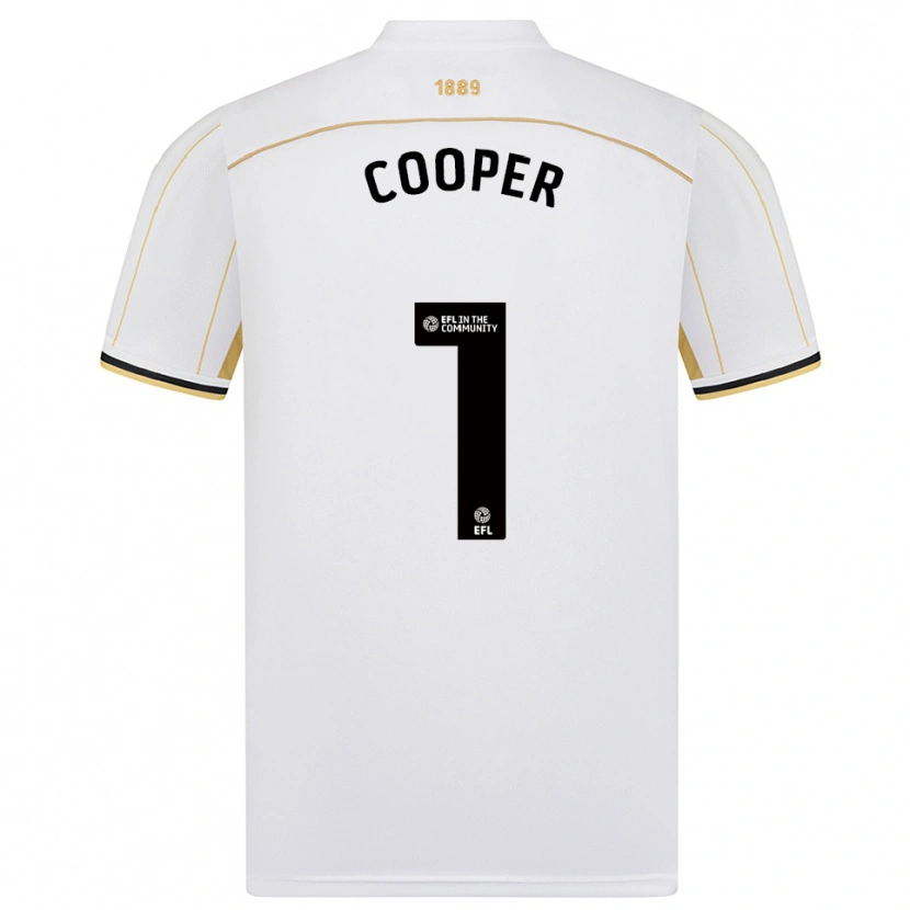 Danxen Kinder Michael Cooper #1 Weiß Gold Auswärtstrikot Trikot 2025/26 T-Shirt Österreich