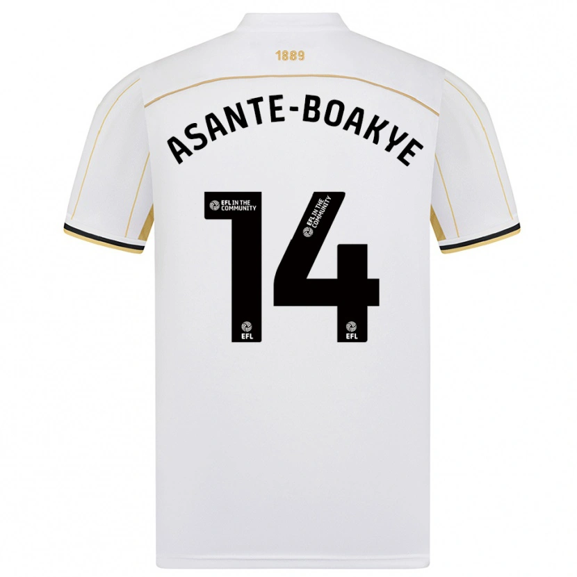 Danxen Kinder Max Asante-Boakye #14 Weiß Gold Auswärtstrikot Trikot 2025/26 T-Shirt Österreich