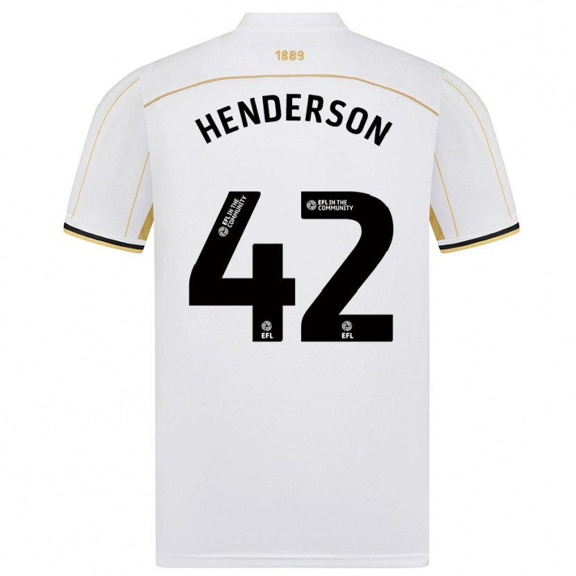 Danxen Kinder Peyton Henderson #42 Weiß Gold Auswärtstrikot Trikot 2025/26 T-Shirt Österreich