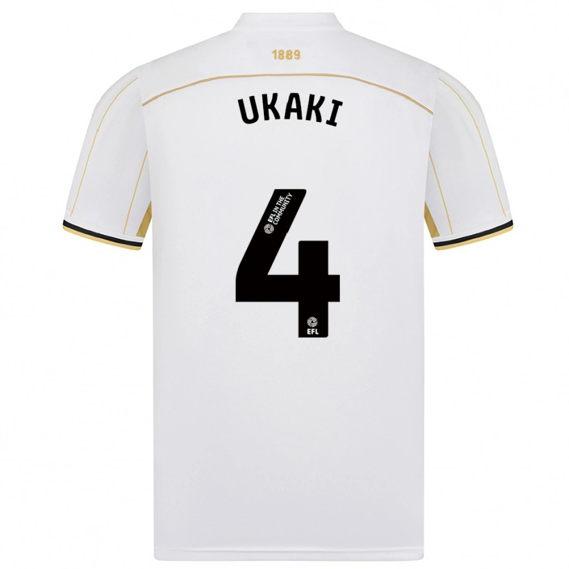 Danxen Kinder Ehije Ukaki #4 Weiß Gold Auswärtstrikot Trikot 2025/26 T-Shirt Österreich