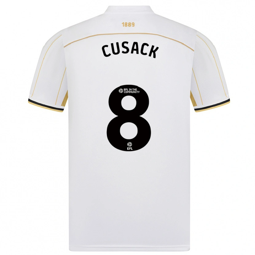 Danxen Kinder Maddy Cusack † #8 Weiß Gold Auswärtstrikot Trikot 2025/26 T-Shirt Österreich