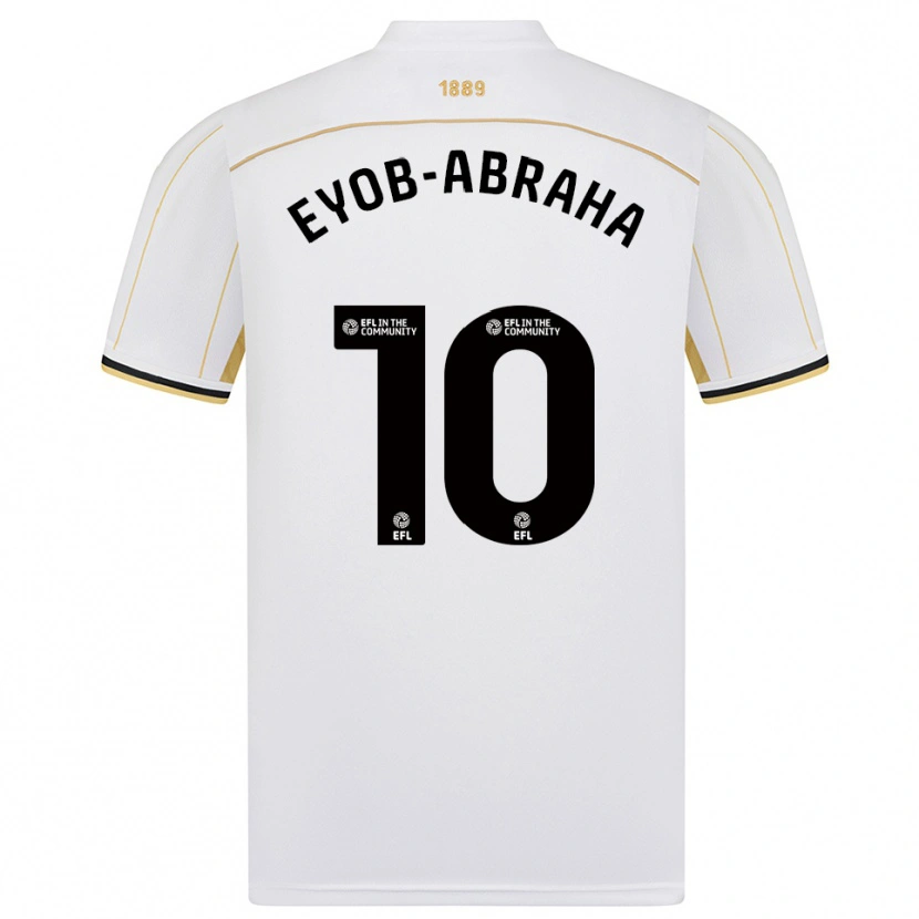 Danxen Kinder Siem Eyob-Abraha #10 Weiß Gold Auswärtstrikot Trikot 2025/26 T-Shirt Österreich
