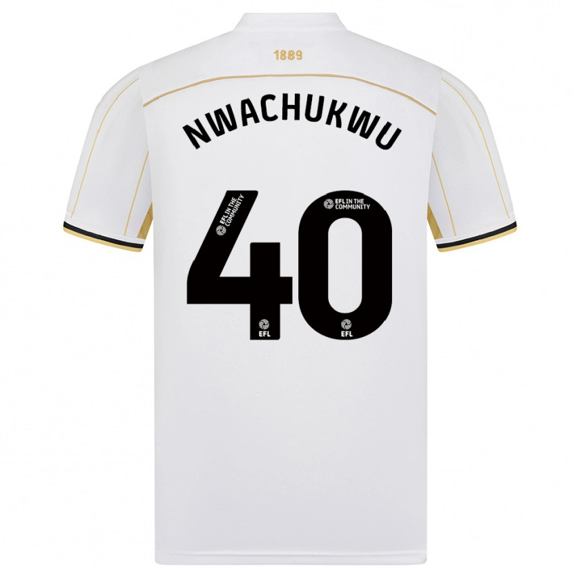 Danxen Kinder Christian Nwachukwu #40 Weiß Gold Auswärtstrikot Trikot 2025/26 T-Shirt Österreich
