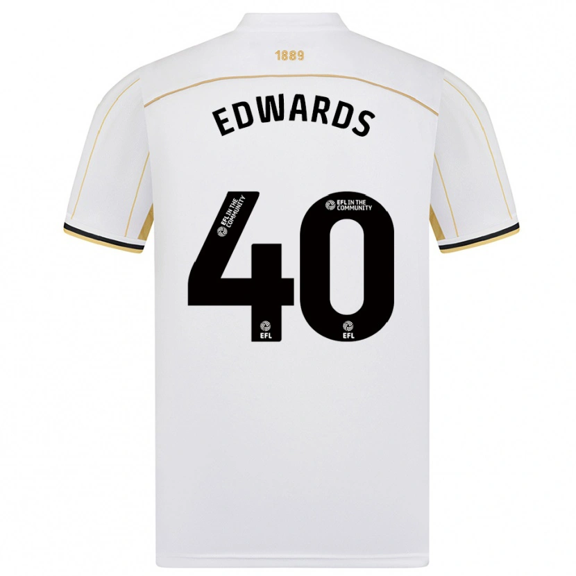 Danxen Kinder Liv Edwards #40 Weiß Gold Auswärtstrikot Trikot 2025/26 T-Shirt Österreich