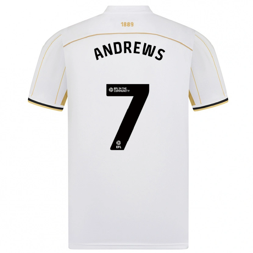 Danxen Kinder Amy Andrews #7 Weiß Gold Auswärtstrikot Trikot 2025/26 T-Shirt Österreich