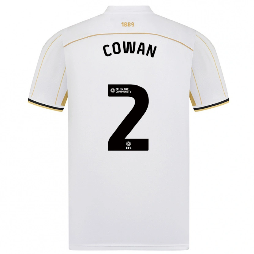 Danxen Kinder Leanne Cowan #2 Weiß Gold Auswärtstrikot Trikot 2025/26 T-Shirt Österreich