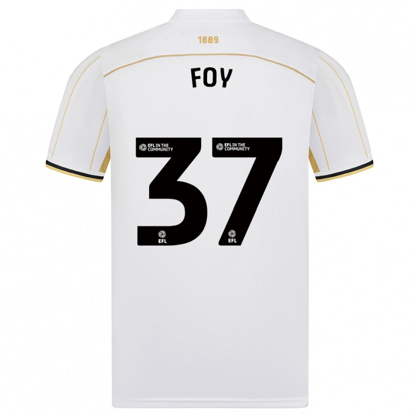 Danxen Kinder Grace Foy #37 Weiß Gold Auswärtstrikot Trikot 2025/26 T-Shirt Österreich