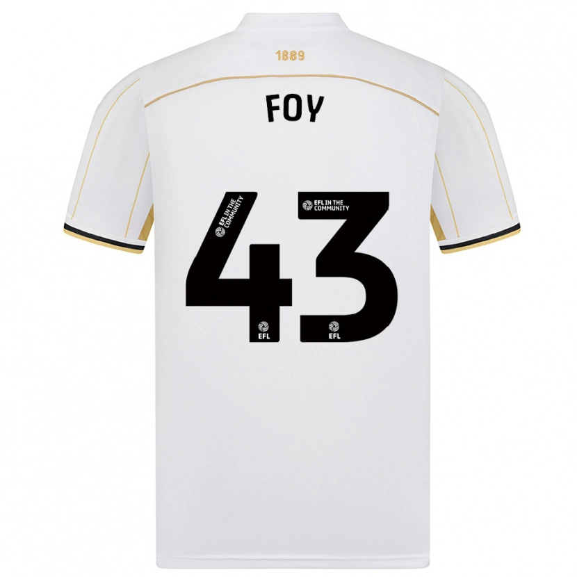 Danxen Kinder Gus Foy #43 Weiß Gold Auswärtstrikot Trikot 2025/26 T-Shirt Österreich