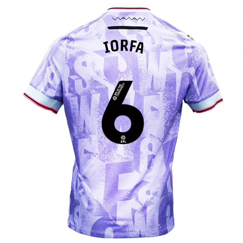 Danxen Kinder Dominic Iorfa #6 Lila Weiß Auswärtstrikot Trikot 2025/26 T-Shirt Österreich