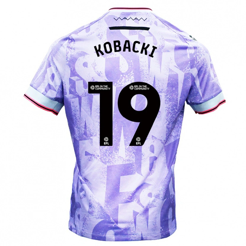 Danxen Kinder Olaf Kobacki #19 Lila Weiß Auswärtstrikot Trikot 2025/26 T-Shirt Österreich