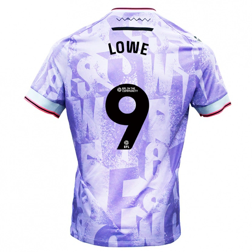 Danxen Kinder Jamal Lowe #9 Lila Weiß Auswärtstrikot Trikot 2025/26 T-Shirt Österreich