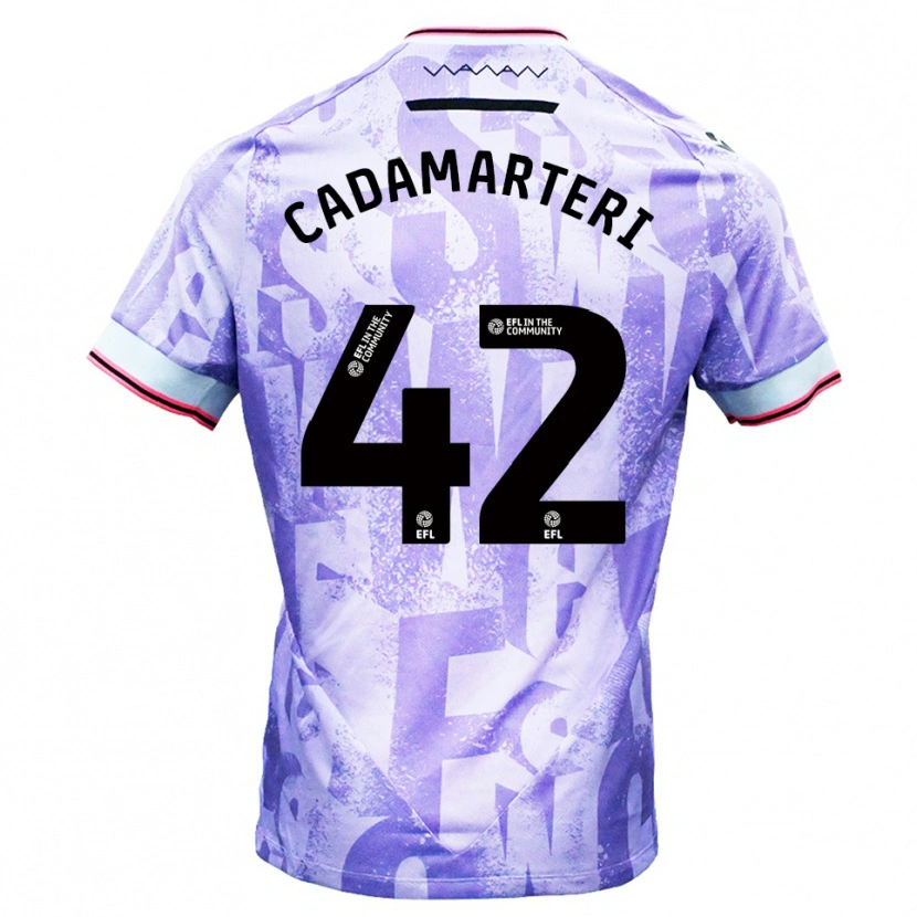 Danxen Kinder Bailey Cadamarteri #42 Lila Weiß Auswärtstrikot Trikot 2025/26 T-Shirt Österreich