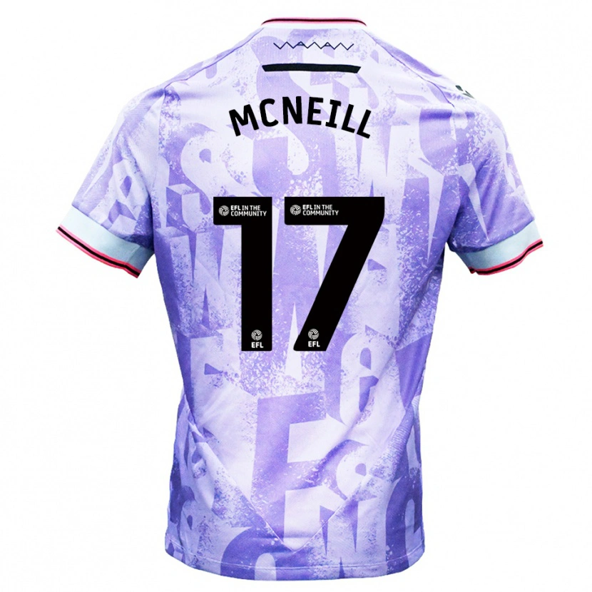 Danxen Kinder Charlie Mcneill #17 Lila Weiß Auswärtstrikot Trikot 2025/26 T-Shirt Österreich