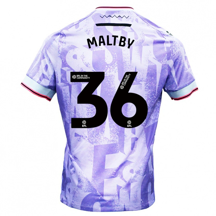 Danxen Kinder Mackenzie Maltby #36 Lila Weiß Auswärtstrikot Trikot 2025/26 T-Shirt Österreich