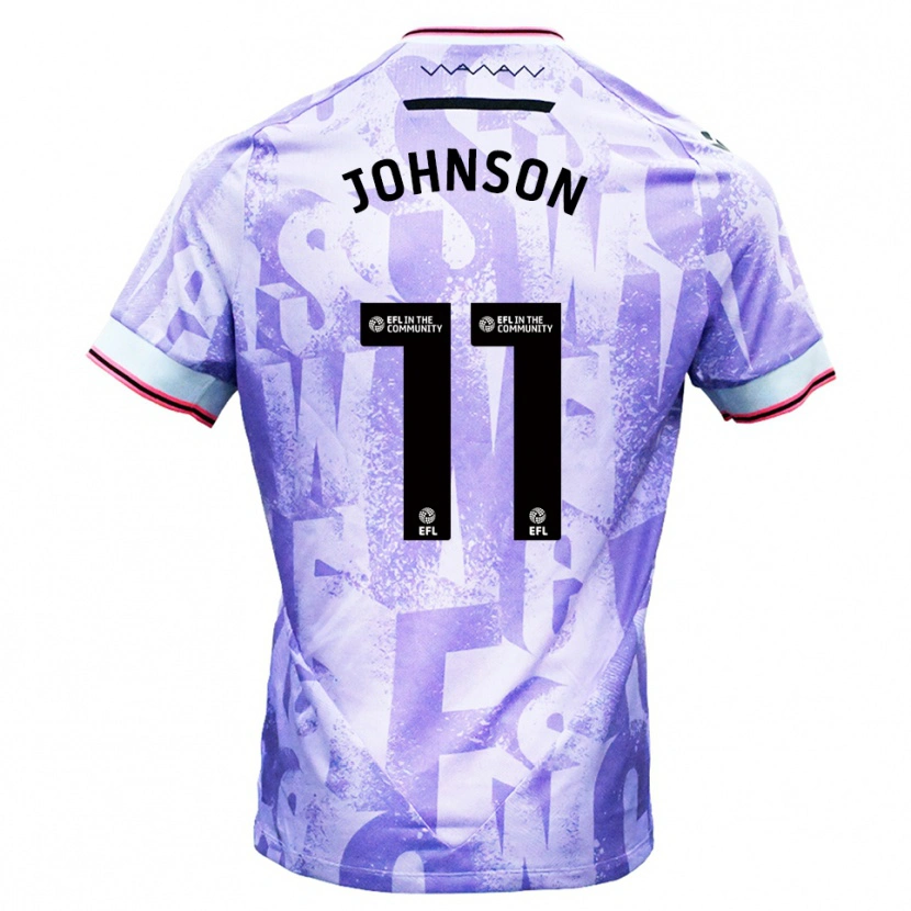 Danxen Kinder Reece Johnson #11 Lila Weiß Auswärtstrikot Trikot 2025/26 T-Shirt Österreich
