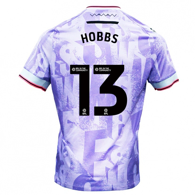 Danxen Kinder Charlie Hobbs #13 Lila Weiß Auswärtstrikot Trikot 2025/26 T-Shirt Österreich