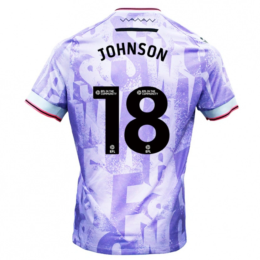 Danxen Kinder Marvin Johnson #18 Lila Weiß Auswärtstrikot Trikot 2025/26 T-Shirt Österreich