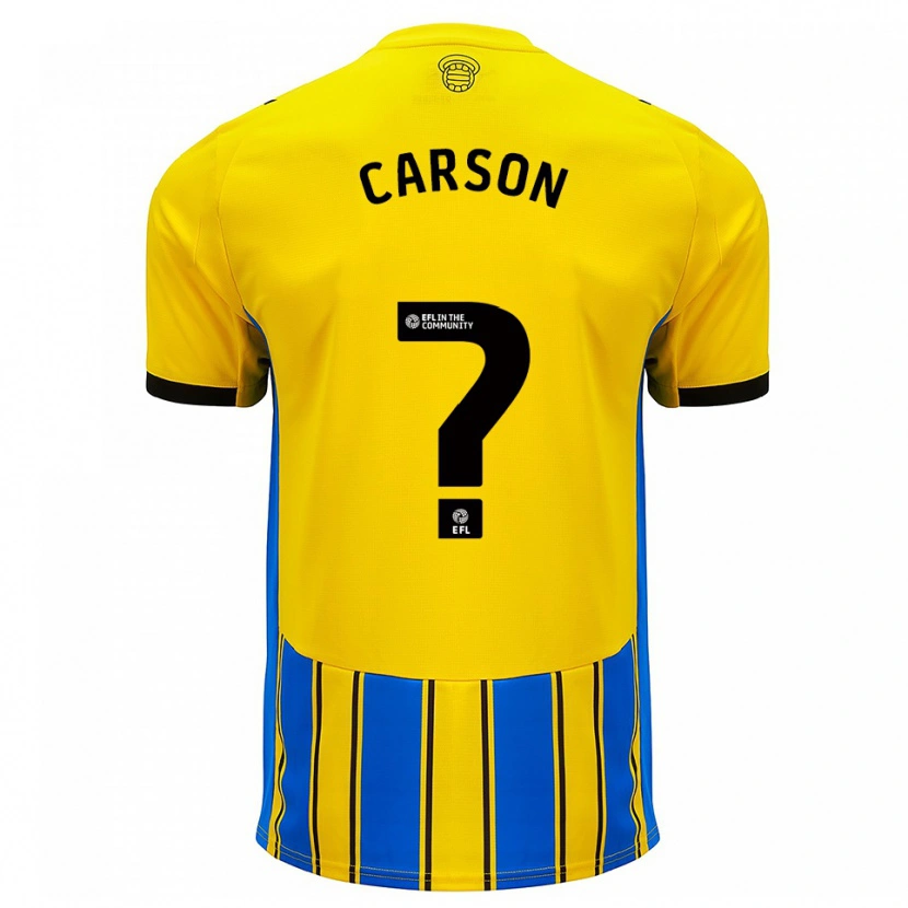 Danxen Kinder Matty Carson #0 Blau Gelb Auswärtstrikot Trikot 2025/26 T-Shirt Österreich